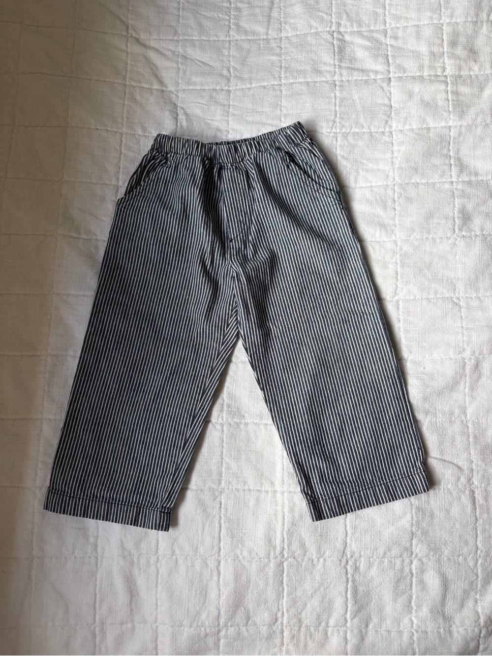 The Bailey Boys Vintage 100% Cotton Toddler Black and White Pin Stripe Pants 2T